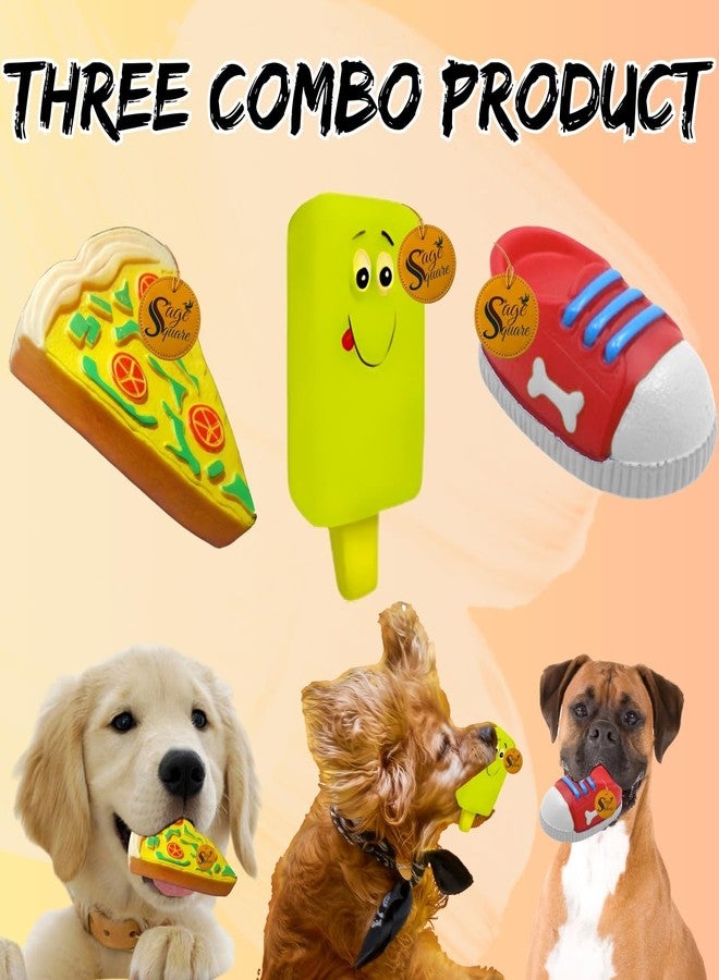 Sage Square Premium Squeaky Toy Combo for Dogs - Durable, Chewable, Rubber Toys, Multiple Fun Shapes & Colors for Interactive Play, Teething Relief, Keeps Entertained, Happy (Combo No. 7) - Image 2